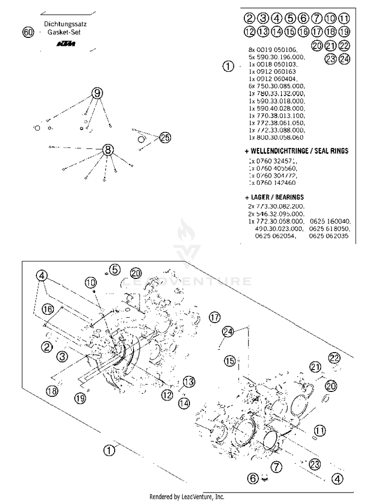Engine Case 350 EXC-F Engine - 2013 Schematic
