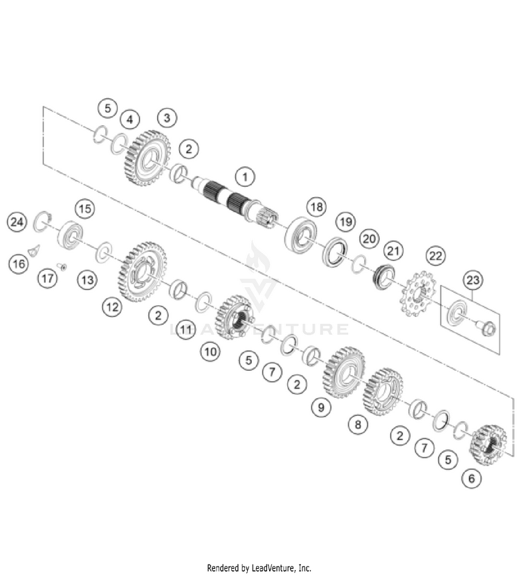 Transmission Ii - Countershaft 300 XC-W Factory Edition ENGINE - 2025 Schematic