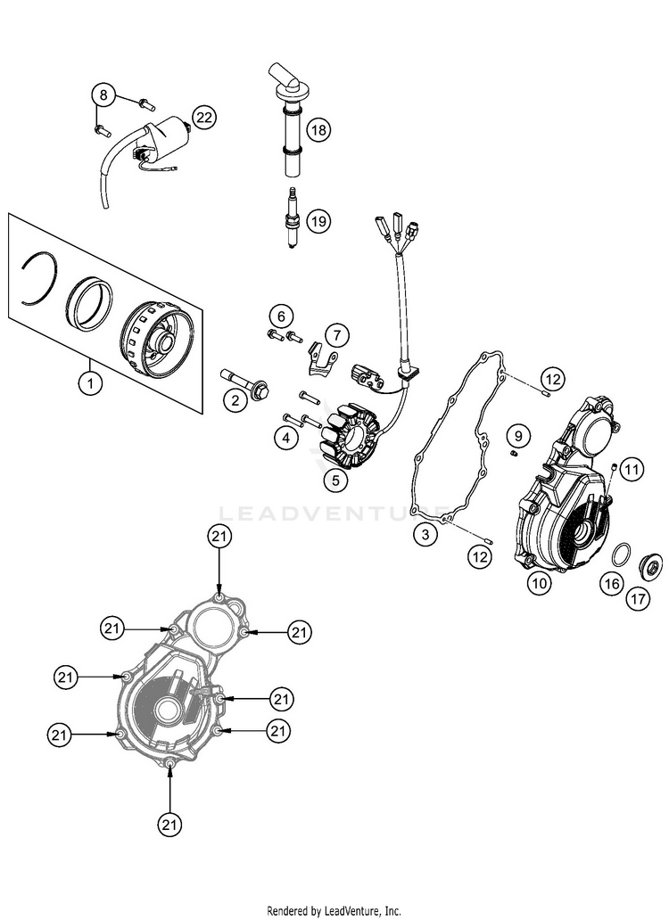 Ignition System 350 SX-F ENGINE - 2020 Schematic