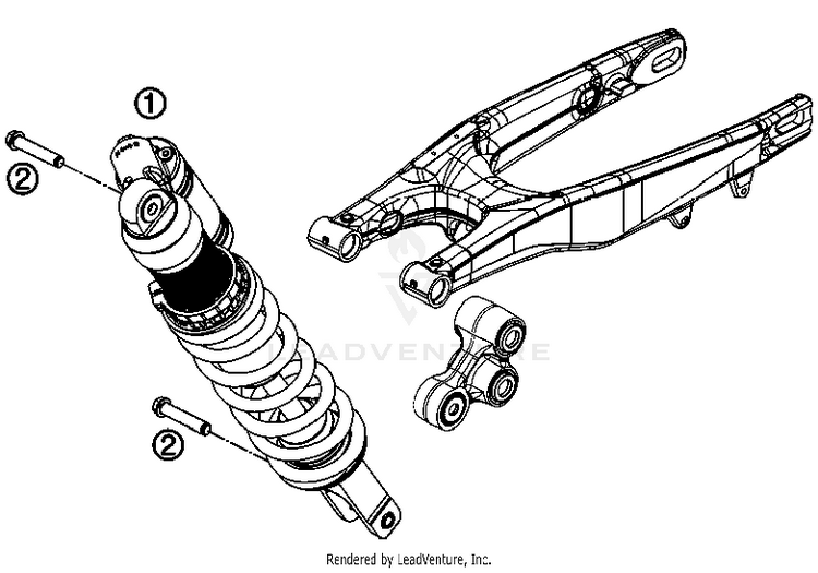Shock Absorber 450 SX-F FACT. REPL. USA Chassis - 2012 Schematic