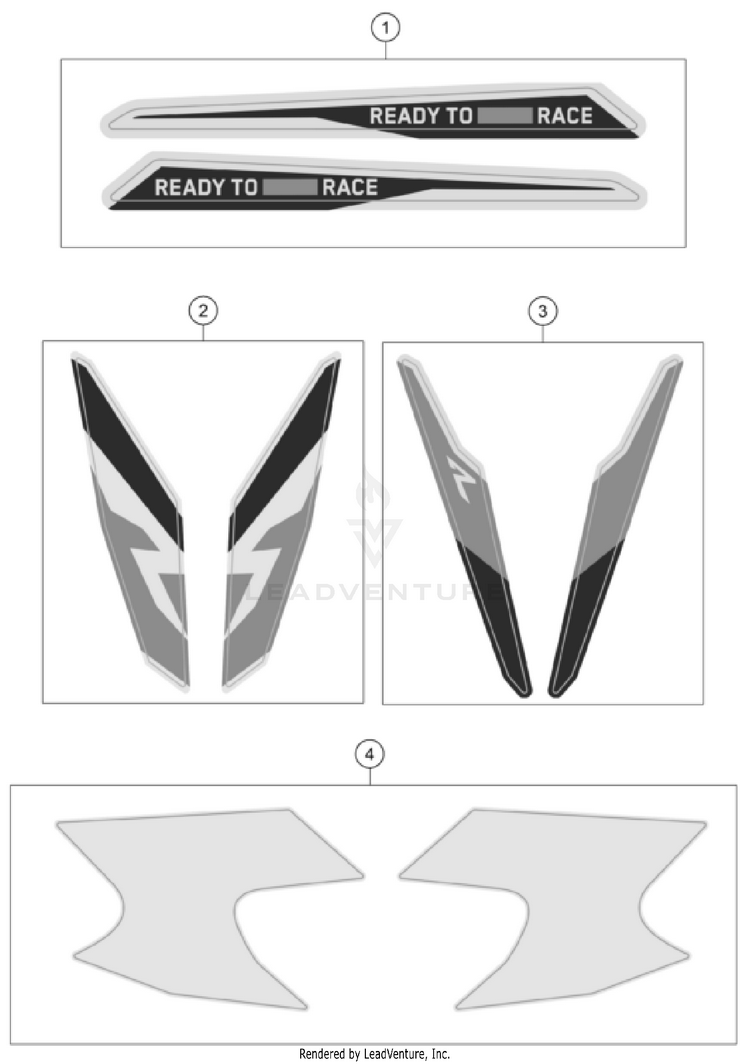 Decal 1290 SUPER ADVENTURE R OT CHASSIS - 2024 Schematic