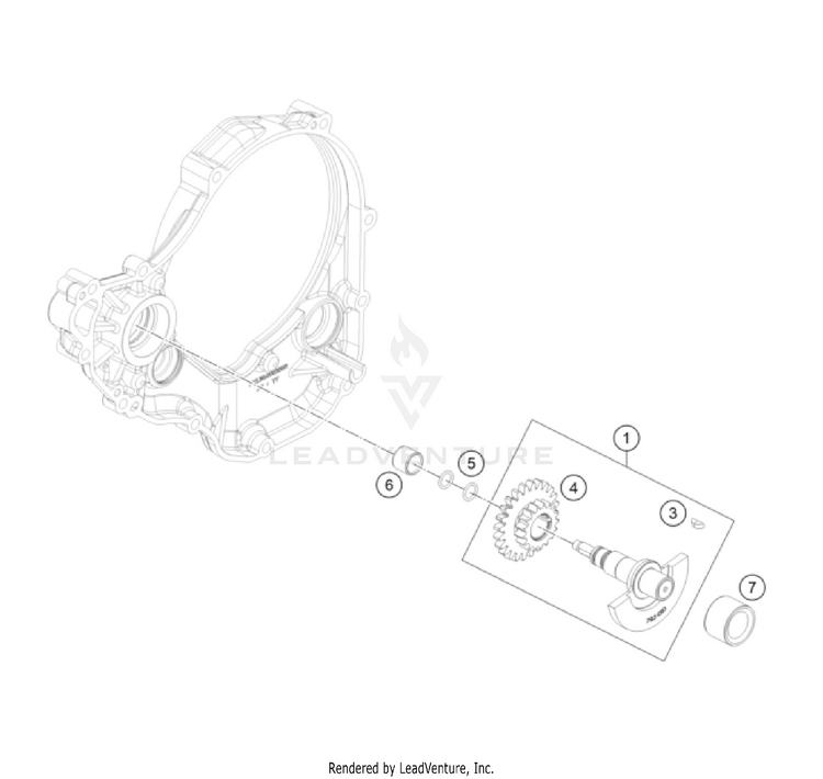 Balancer Shaft 250 SX-F Engine - 2023 Schematic