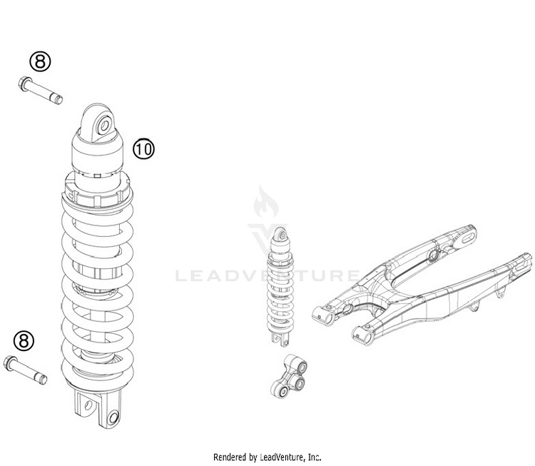 Shock Absorber 150 SX Chassis - 2012 Schematic