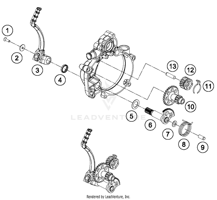 Kick Starter 50 SX Mini Engine - 2014 Schematic