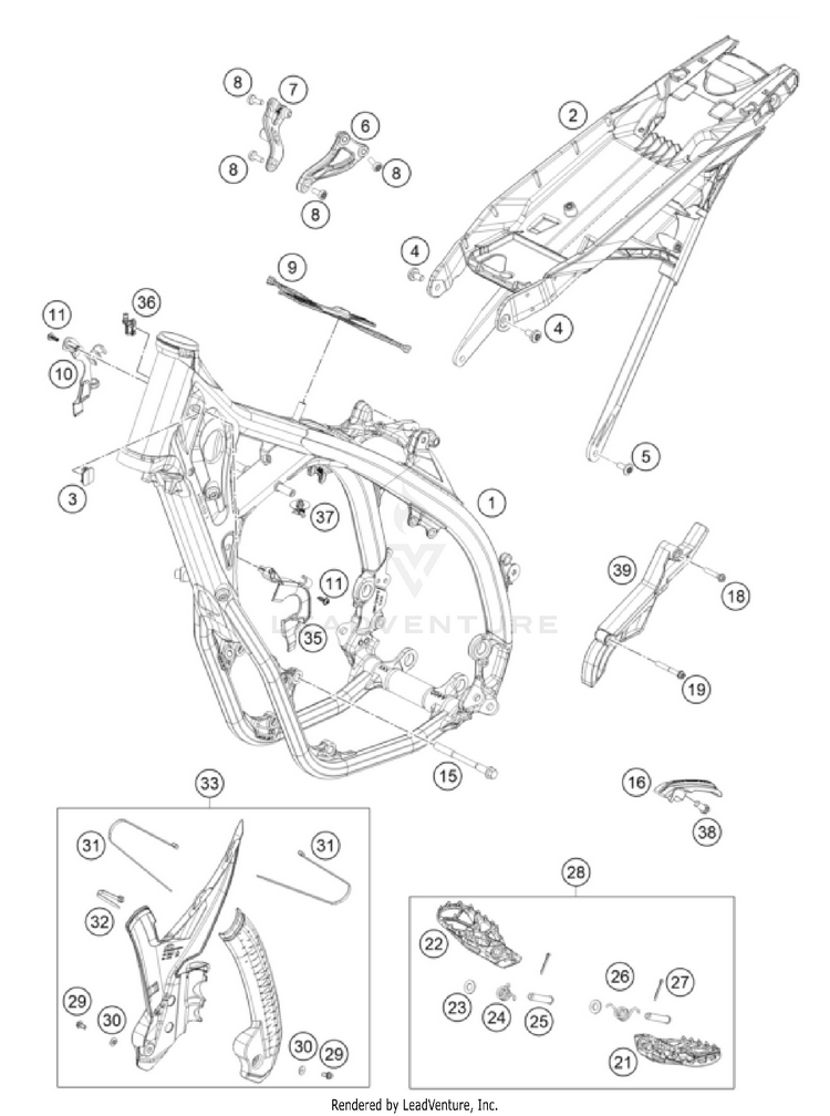 Frame 350 SX-F CHASSIS - 2026 Schematic