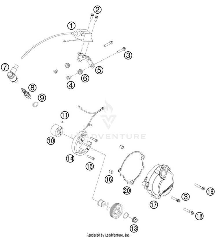 Ignition System 50 SX Mini Engine - 2011 Schematic