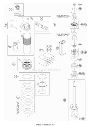 Shock Absorber Disassembled Schematic