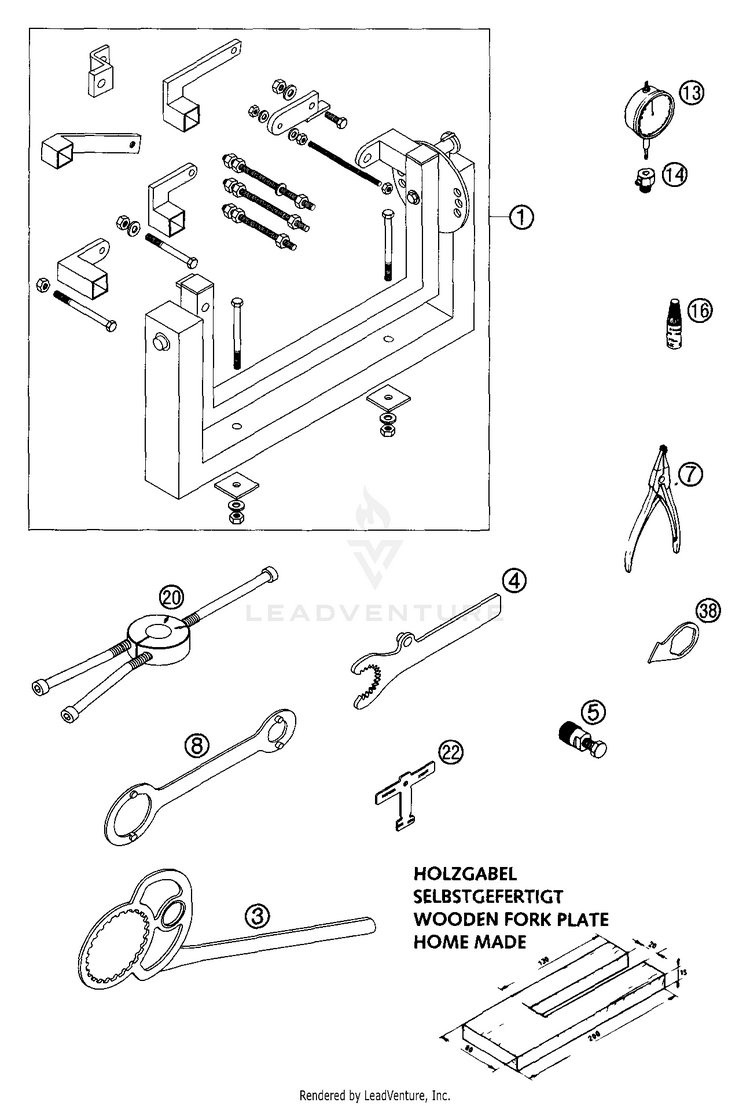 Special Tools 125 SX Engine - 2002 Schematic