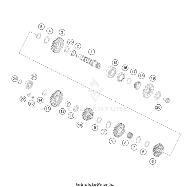 Transmission Ii - Countershaft 350 SX-F Engine - 2023 Schematic