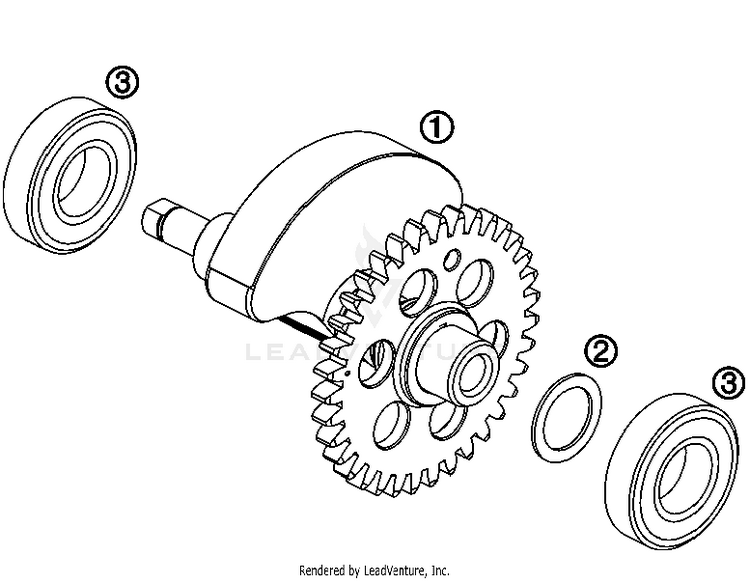 Balancer Shaft 690 Enduro Engine - 2012 Schematic