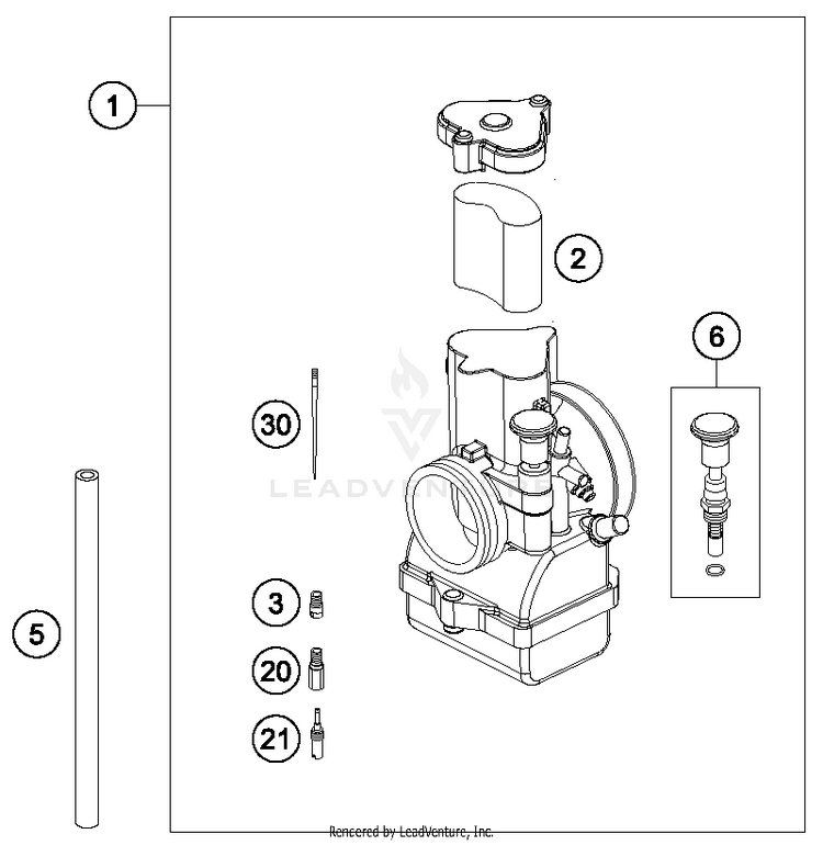 Carburator 150 SX ENGINE - 2017 Schematic