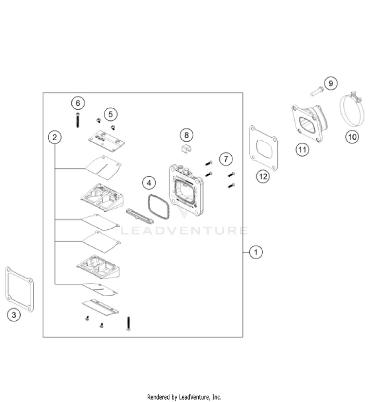 Reed Valve Case 300 XC-W TPI USA ENGINE - 2024 Schematic