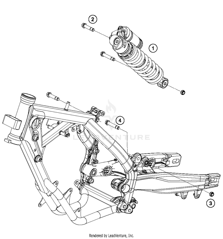 Shock Absorber 65 SX MINI CHASSIS - 2018 Schematic
