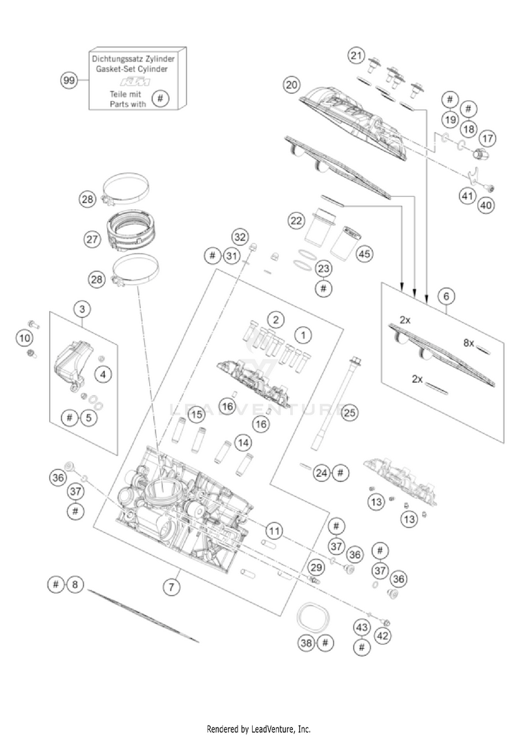 Cylinder Head Rear Schematic