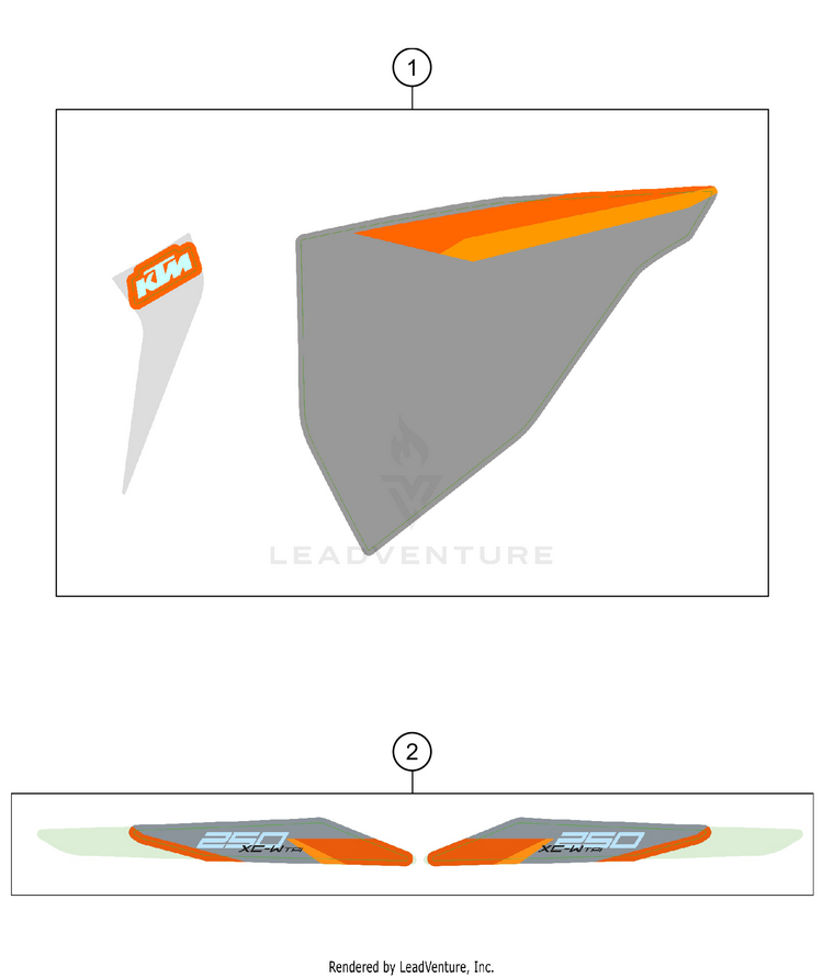 Decal 250 XC-W TPI Chassis - 2021 Schematic