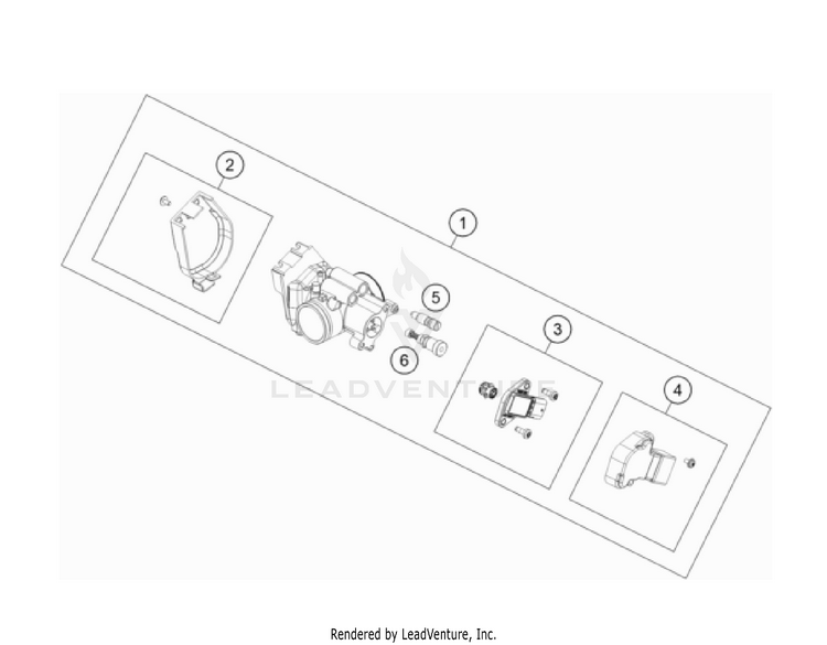 Throttle Body 300 XC Engine - 2023 Schematic