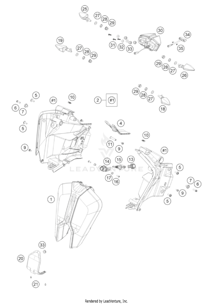 Lighting System 1290 SUPER ADVENTURE R OT US CHASSIS - 2022 Schematic