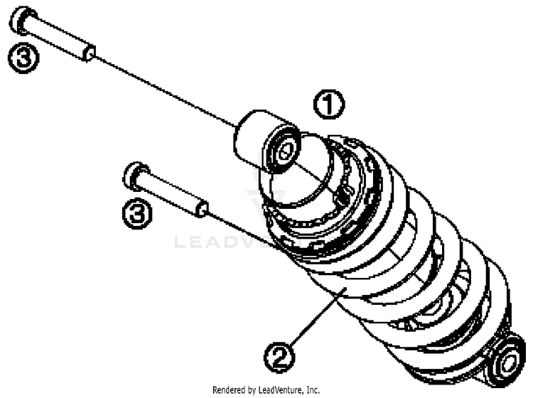 Shock Absorber 690 DUKE ORANGE Chassis - 2016 Schematic
