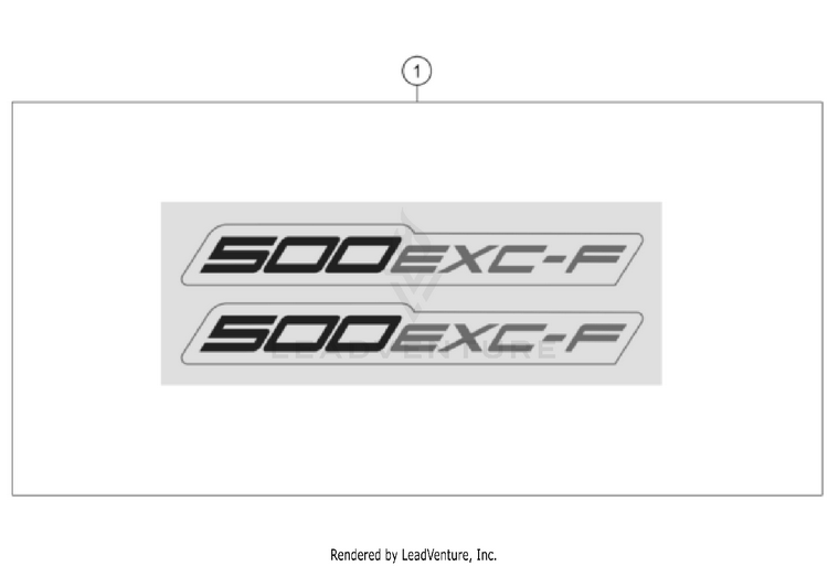 Decal 500 EXC-F US CHASSIS - 2024 Schematic