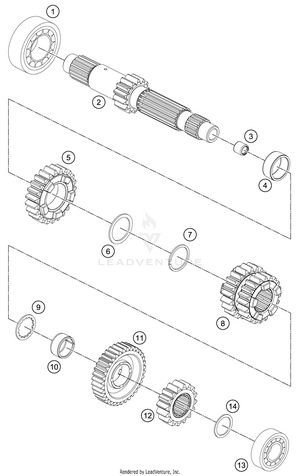 Transmission I - Main Shaft Schematic