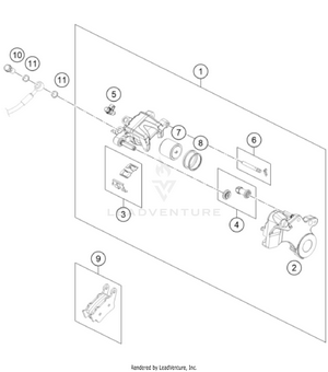Rear Brake Caliper Schematic
