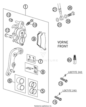 Brake Caliper Front Schematic