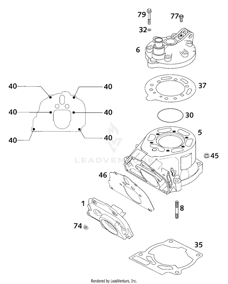 Cylinder 200 EXC Engine - 2001 Schematic