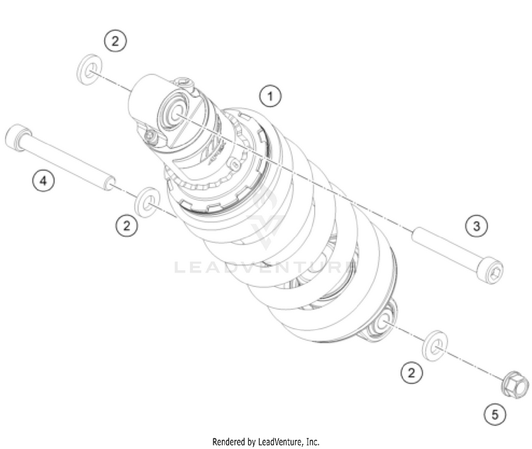 Shock Absorber 390 ADVENTURE SPOKE W, orange-B.D. CHASSIS - 2024 Schematic