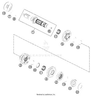 Transmission I - Main Shaft Schematic
