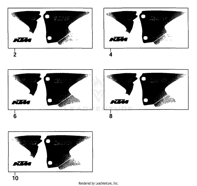 Decal 250 MXC Chassis - 2001 Schematic