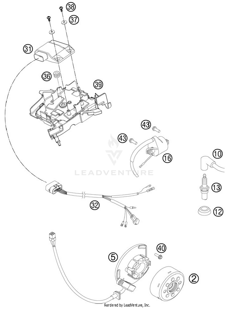 Ignition System 150 SX Engine - 2012 Schematic
