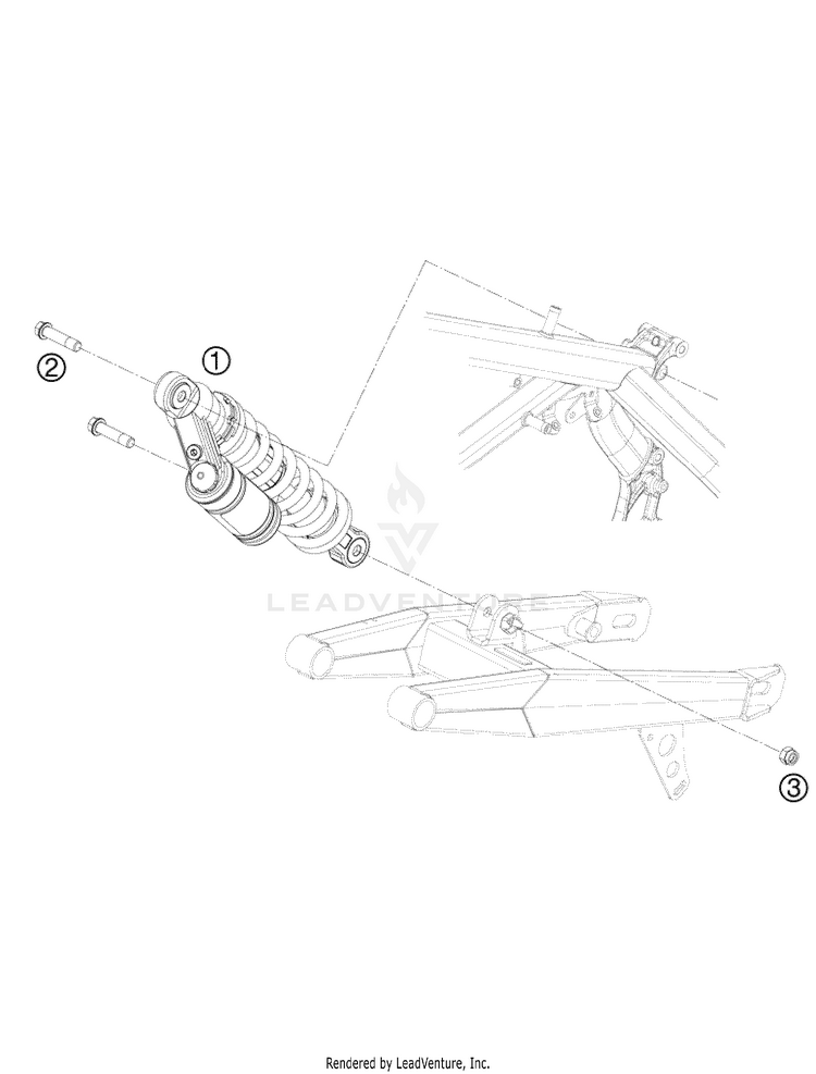 Shock Absorber 65 XC Chassis - 2009 Schematic