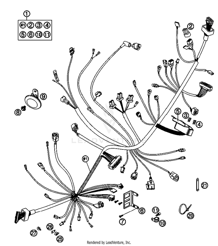 Wiring Harness 690 Supermoto Orange Chassis - 2007 Schematic