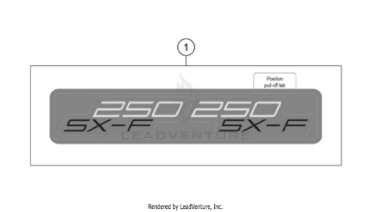 Decal 250 SX-F CHASSIS - 2026 Schematic