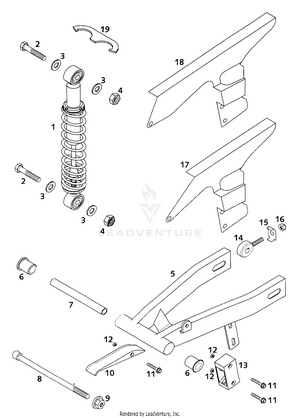 Swingarm, Shock Absorber Schematic