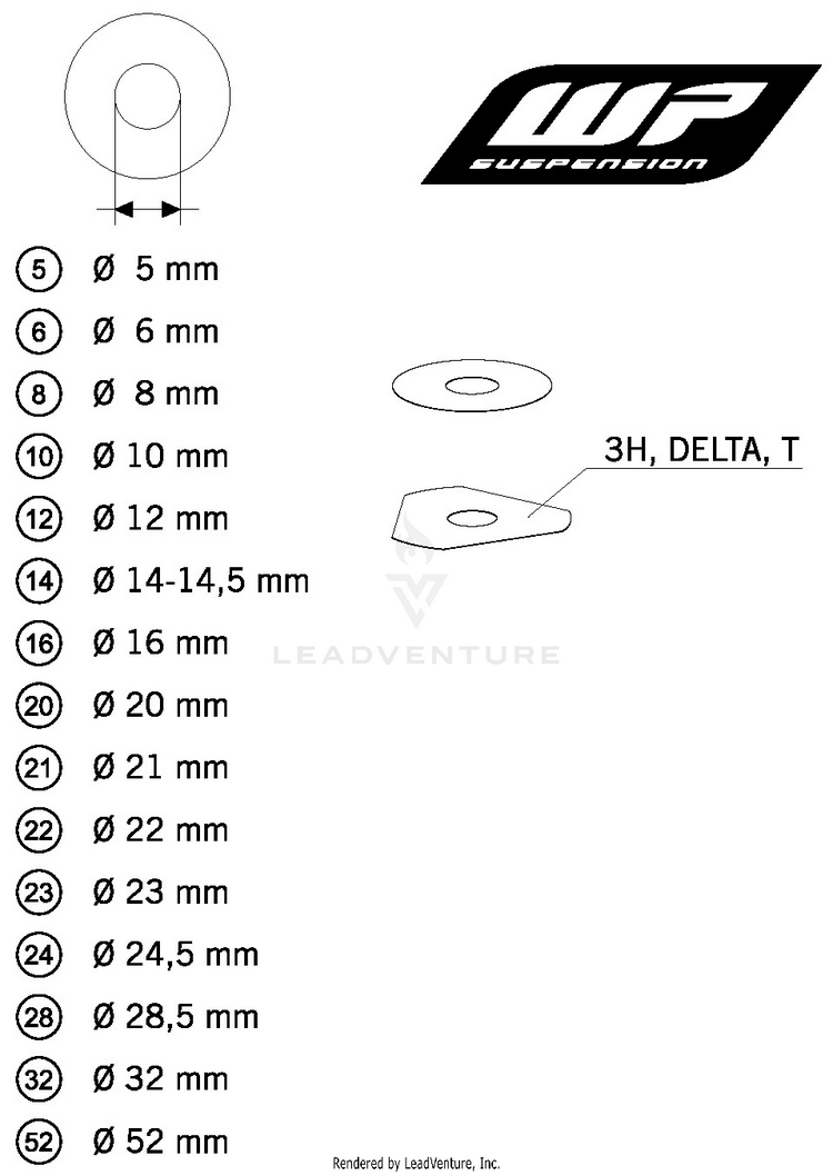 Wp Shims For Setting 690 ENDURO R Chassis - 2016 Schematic