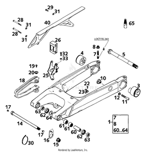 Swingarm, Chain Guard Schematic
