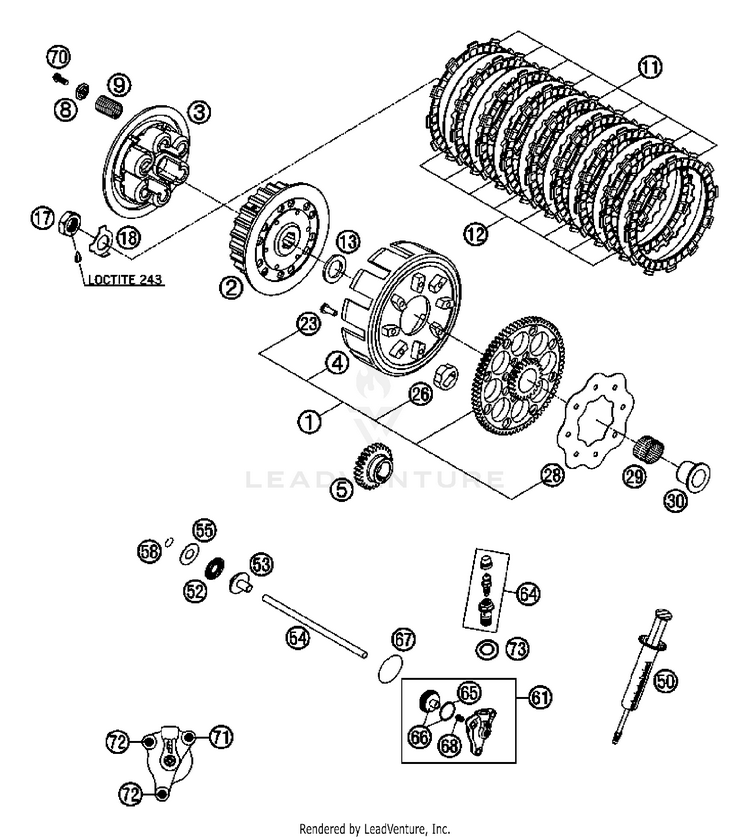 Clutch 250 XC Engine - 2007 Schematic