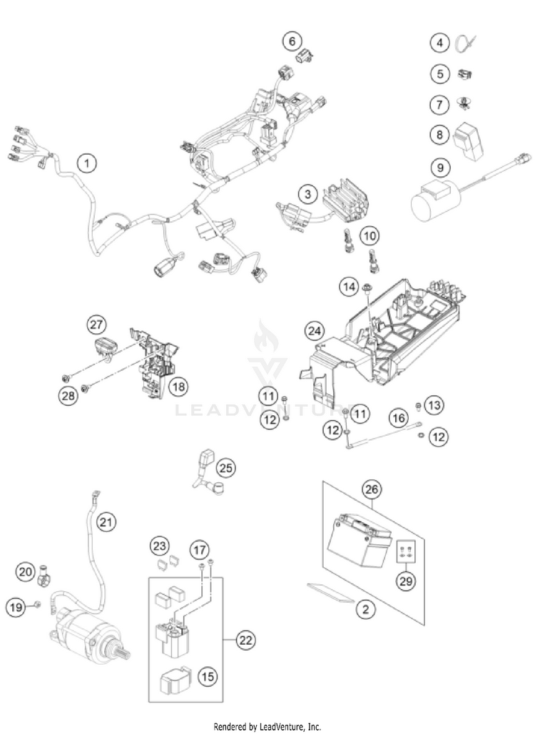 Wiring Harness 450 SX-F CHASSIS - 2024 Schematic
