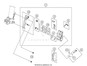 Front Brake Caliper Schematic
