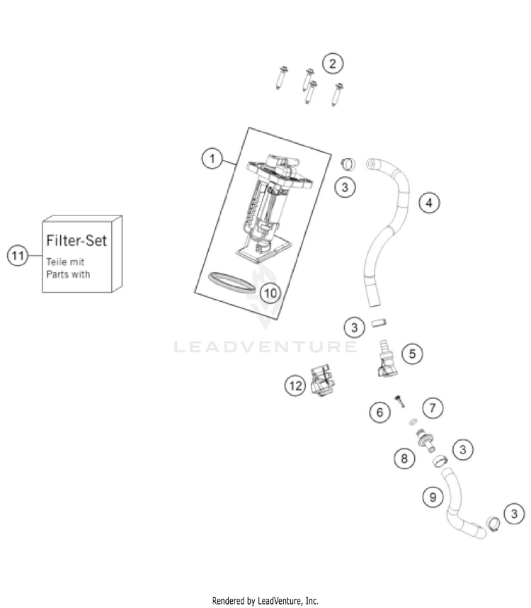 Fuel Pump 350 EXC-F CHASSIS - 2026 Schematic