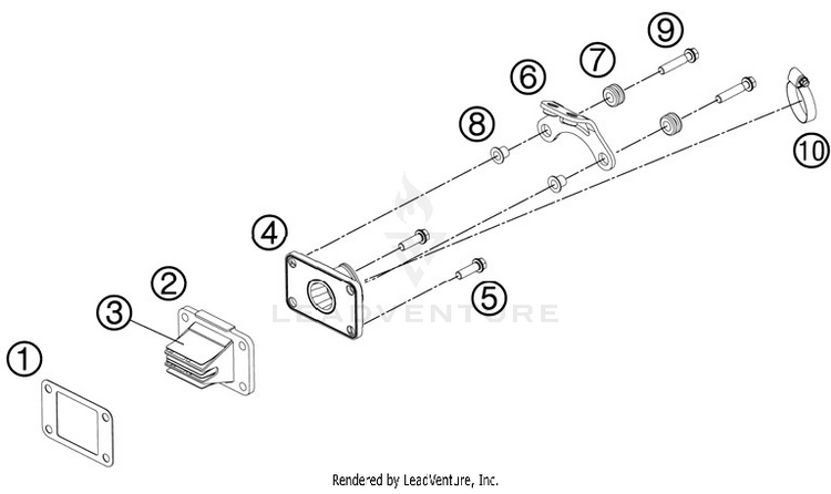 Reed Valve Case 50 SX Engine - 2012 Schematic