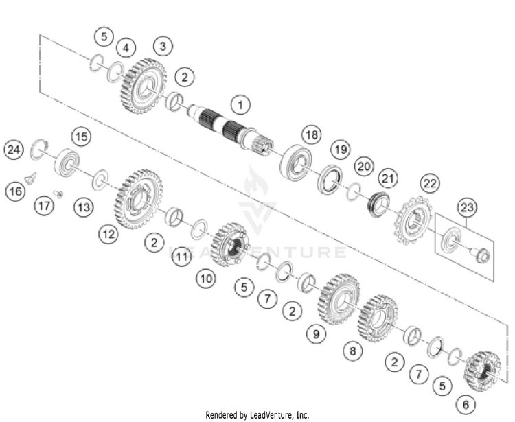 Transmission Ii - Countershaft 350 EXC-F ENGINE - 2026 Schematic