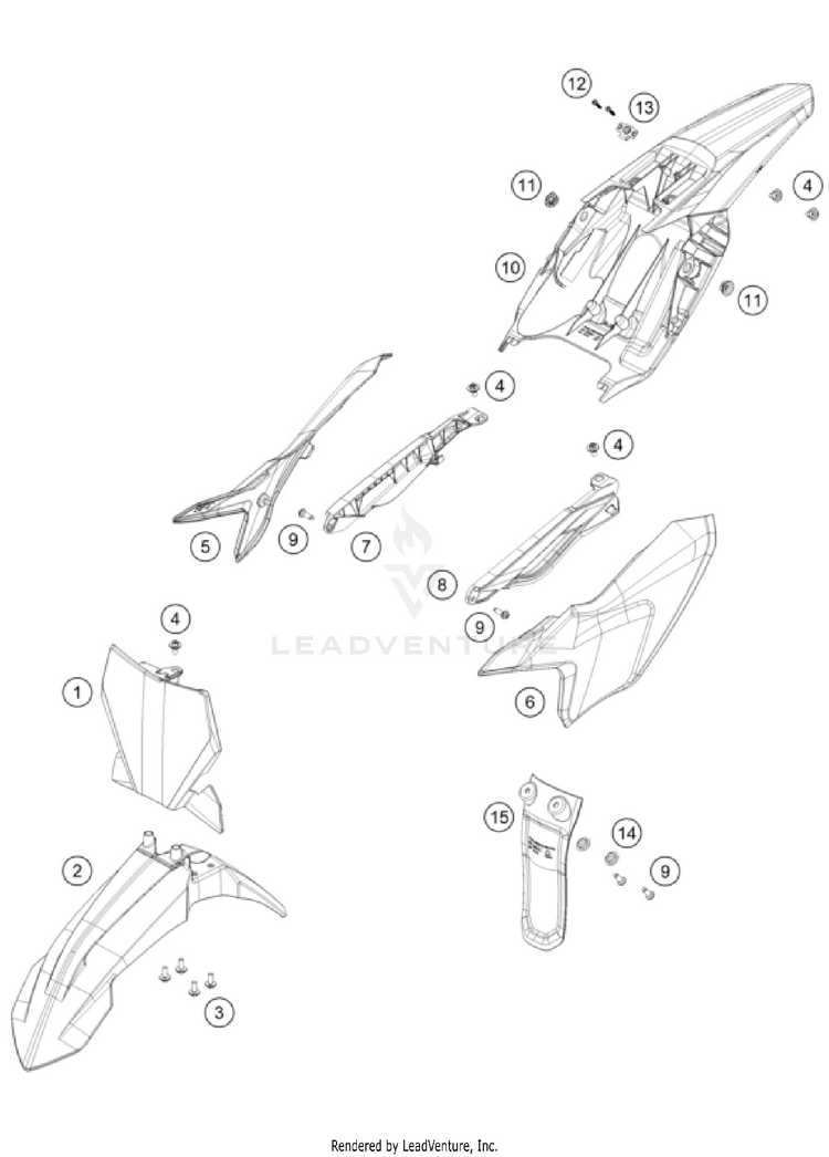 Mask, Fenders 50 SX FACTORY EDITION CHASSIS - 2024 Schematic