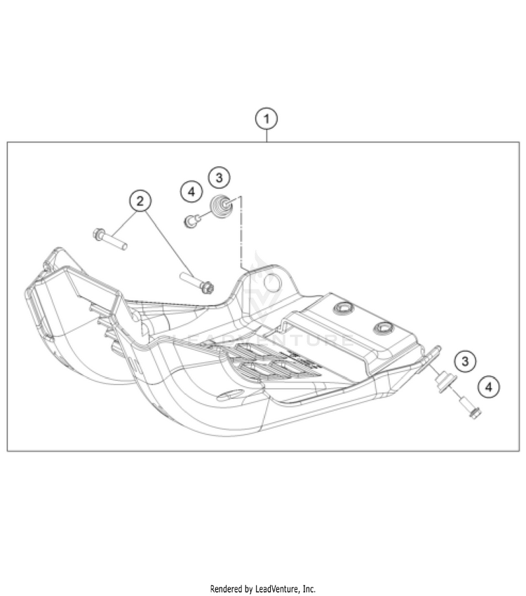 Engine Guard 150 XC-W US CHASSIS - 2024 Schematic