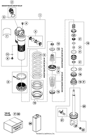 Shock Absorber Disassembled Schematic