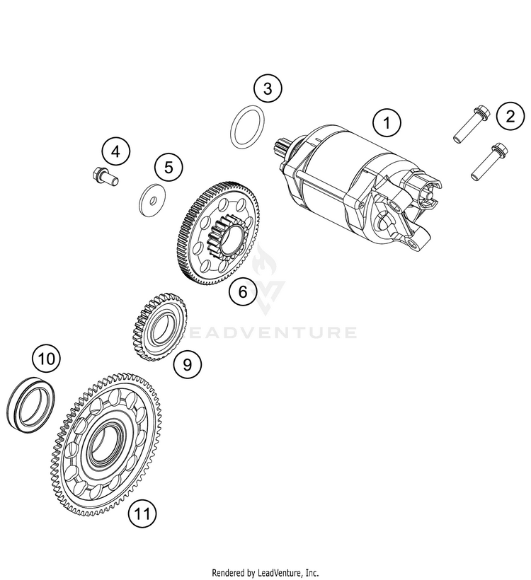 Electric Starter 500 EXC-F 500 EXC-F SIX DAYS Engine - 2021 Schematic