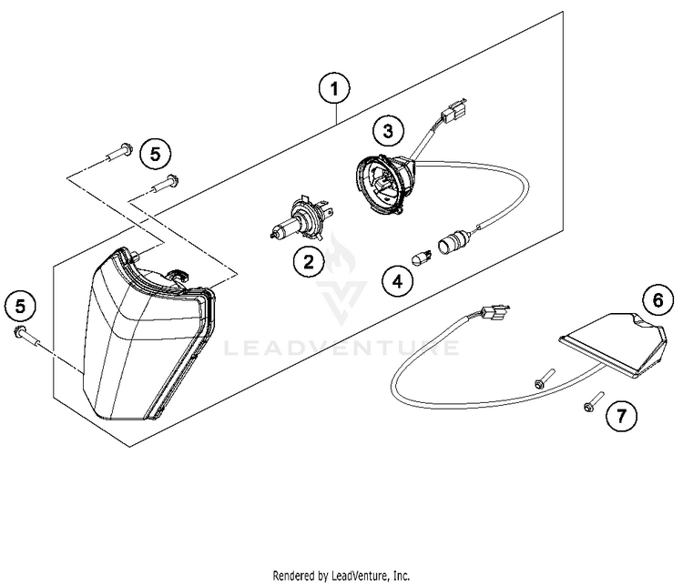 Lighting System 250 XC-W TPI CHASSIS - 2018 Schematic