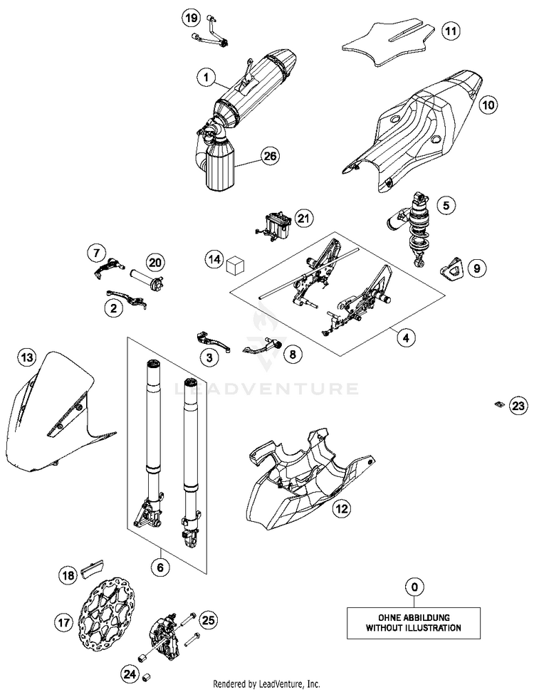 Conversion Kit "cup-Bike" RC 390 CUP USA Chassis - 2016 Schematic