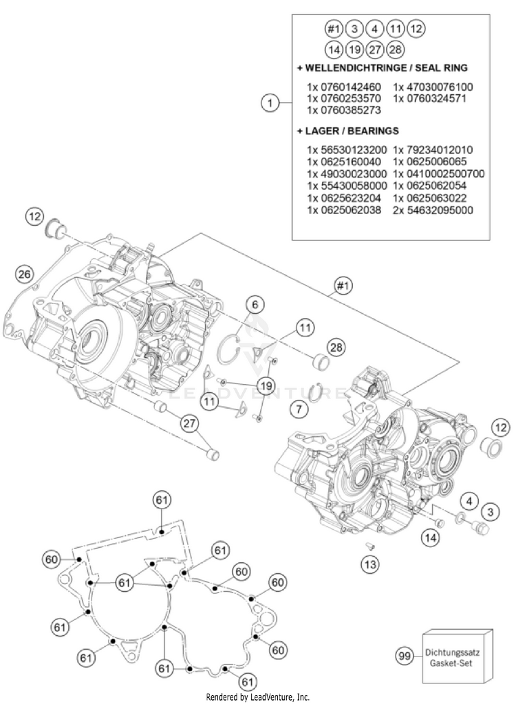 Engine Case 300 SX ENGINE - 2026 Schematic